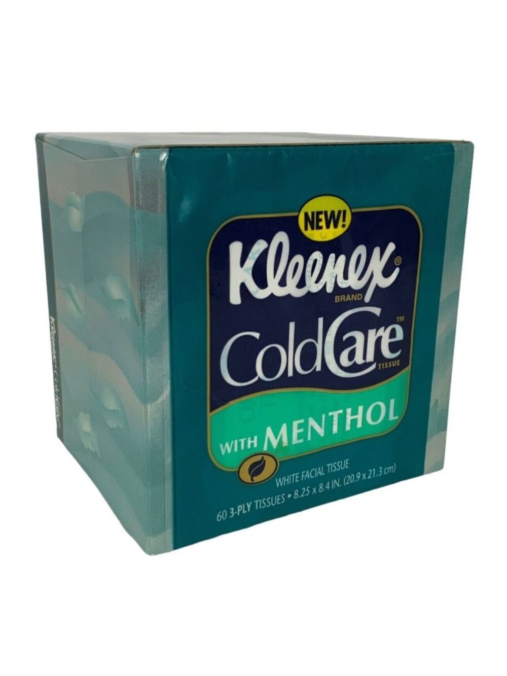 Kleenex Cold Care Facial Tissues With Menthol 60 Ct Box Discontinued 1996